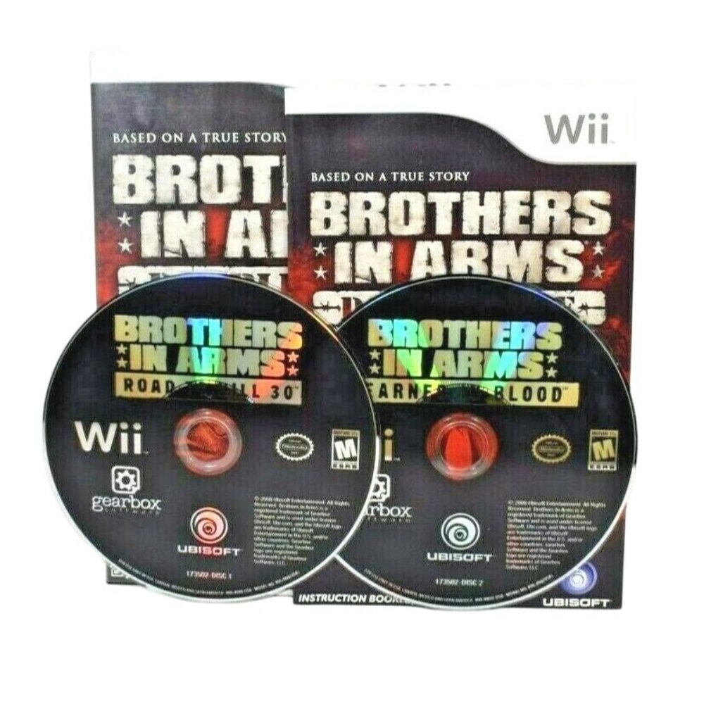 Ubisoft  Brothers in Arms Double Time Nintendo Wii, 2008 Complete 2 Disc Set